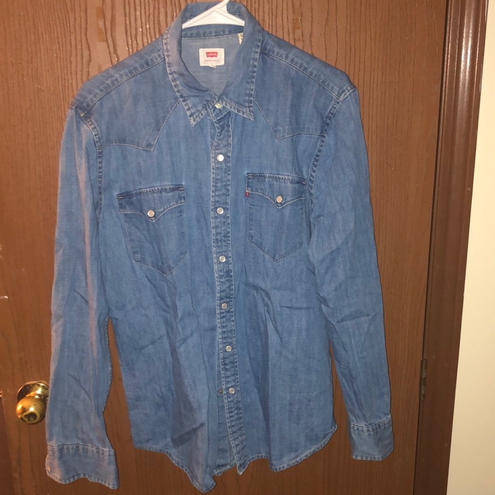 Jean button down